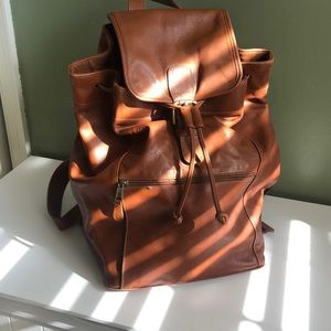 Vintage Coach Brown Leather Backpack